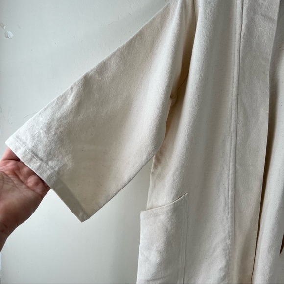 ONLY CHILD Natural Cotton Jacket One Size Cream Kimono Sleeves Neutral - Picture 9 of 11